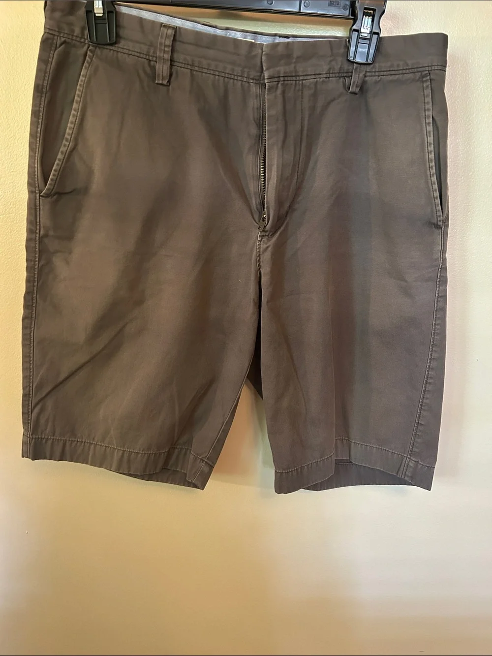 J. Crew Men's Brown Flat-Front Cotton Shorts